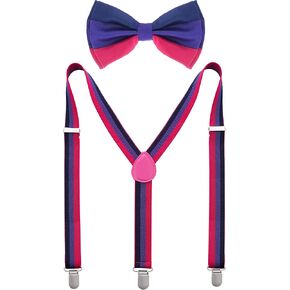 Pride Bowtie and Suspender Set - LGBT Bow Tie and Suspender Set for Men - Many Colors to Choose From