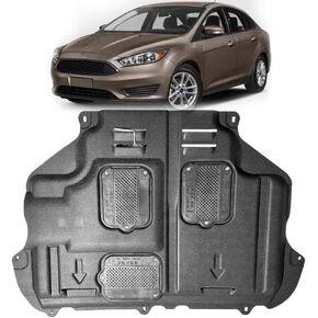 حراس المحرك الطين الطين لفورد فوكس 2012 2013 2014 2015 2015 2017 2018 Front Engine Splash Shield Guards مناسبة للتركيز تحت غطاء المحرك استبدال مباشرة One Black