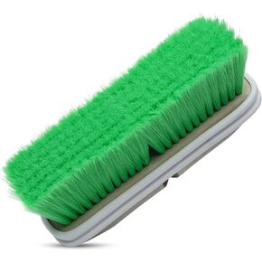 Nanoskin Premium 10-Inch Green Nylon Fountain Vehicle Wash Brush with Flagged-Tip Bristles, Flow-Thru Hole & Tempered Handle Hole, Car/Truck/RV Detailing | Cleaning Tool for Professional and Home Use