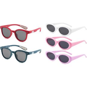 EYEBUDDY 2 Packs Kids Classic Sunglasses & 3 Packs Kids Fashionable Sunglasses