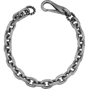 Kooljewelry Men's Oxidized Sterling Silver 8.8 mm Oval Link Bracelet (8.5 inch)