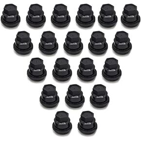 FZJDSD 20 PCS Black Black 24mm Lug Nut Covers Cap Compatible with Chevrolet S10 Blazer GMC Jimmy Sonoma Replace 560-5208 560-5063 560-5040 560-5116 15661036
