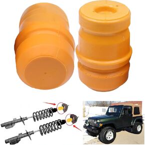 2Pcs Front Suspension Jounce Bumpers Bump Stop Left & Right Sides for Jeep Grand Cherokee ZJ 1993-1998, for Wrangler TJ 1997-2006, for Dodge Ram 1500 2500 3500 Pickup 1997-2002 52087636AC