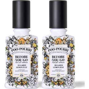Poo-Pourri Toilet Spray Sugared Lemon Zest 3.4 Ounce Lemon Zest Sugar and Bergamot Pack of 2