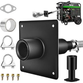 Generator Exhaust Extension Silencer Kit Compatible with Firman H07552 Wh03242 T07571/3 Honda Eu6500/7000,Generator Muffler Silencer Kit with Insulated Through-Wall Mounting Plate,Reduce Noise