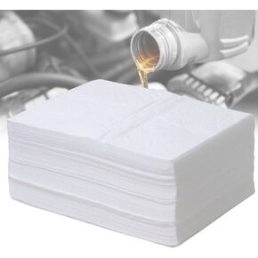 Oil Absorbent Pads, 100 Pcs Absorbing Mats, 20" x 16", Weight Dimpled Pad Garage Accessories Oil Absorbent Mat Oil Spill Mat for Absorbing Protecting Home Garage Basement