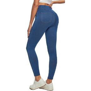 Ewedoos Jeggings for Women Tummy Control Stretchy High Waisted Jeans for Women Pull on Skinny Butt Lifting Jeans Trendy