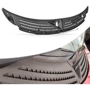 PartsFlow Left And Right Side Windshield Cowl Panel Wiper Cowl Grille Vents Set w/Seals Black Compatible With 2009 2010 2011 2012 2013 2014 Ford F-150 BL3Z15022A69A BL3Z15022A68A