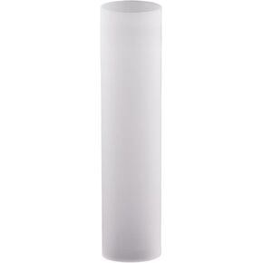 WGVI Hurricane Candle Holder Sleeve, W: 3", Ht: 14", Frosted Glass Cylinder Open Both Ends, Chimney Tube Shade, 1 Piece