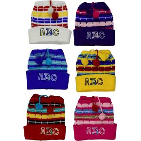 Tobinstyle 6 Pack Kids 'Soft & Stepressy Acrylic Winter Beanies