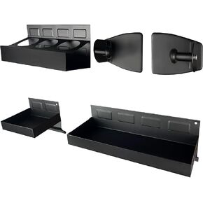 STXDY 4PCS Magnetic Toolbox Shelf, Magnetic Toolbox Tray Set,Black Matte,Extra Strong Magnetic for Garages, Repair Shops and DIY