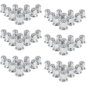 Mytee Products Chrome Metal Lug Nut Covers, 2"(H), fits 33mm, Push on (60 Pack)