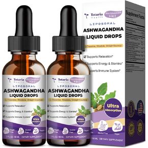 قطرات السائل الشحمي السائل الشحمي (7 ٪ withanolides) ث/حامض البيرة ، L- الثيانيين ، المغنيسيوم ، شيلاجيت ، الامتصاص القصوى ، الطاقة الطبيعية ، صحة الكورتيزول للنساء والرجال ، غير المعدلة وراثيا