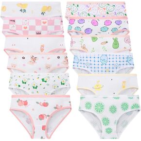 Girls Underwear 12 Pack Soft Kids Briefs Cotton Comfortable Panites