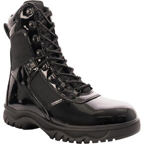 Rothco Forced Entry High-Gloss Tactical Boot with Side Zipper - 8 Inch