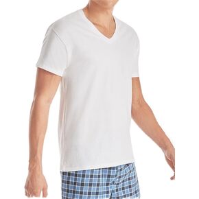 Hanes Mens Mens-Wicking V-Deace Undershirt 3-pack ، M ، White