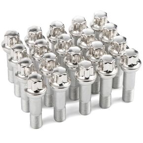 JiiinMiiin 20PCS M14x1.5 Lug Bolt OEM Factory Wheel 0009905407 Compatible with Mercedes-Benz ML350 ML500 GLC300 GLK350 CL500 GL450 W215 E350 E300 S550 S600
