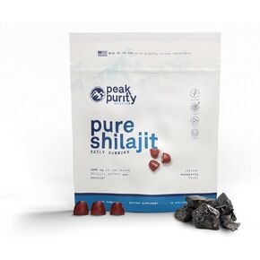 Shilajit Gummies - Pure Himalayan Shilajit for Men, Natural Energy Nootropic Supplement, Shilajit for Women, 85+ Trace Minerals for Focus and Stamina Support, 60 Gummies