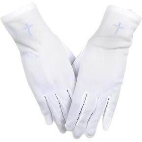 Swanson Christian Products White Cotton Gloves for Church Ushers Greeters Deacons Pallbearers Wedding Serving Formal Uniforms