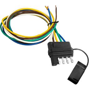 5 طرق مسطح مقطورة الأسلاك تسخير ، 5 دبوس موصل مقطورة مع 22 بوصة الذكور والإناث امتداد 18AWG تسخير الأسلاك محمية لشاحنة القوارب المقطورة RV