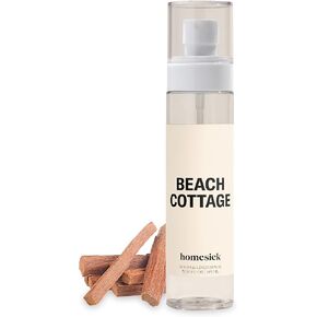 Homesick Linen & Room Air Freshener Spray, Beach Cottage - Non-Toxic Odor Eliminator for Home & Bathroom - Long Lasting Linen Spray for Bedding, Pillows & Sheets - Natural Guest Bedroom Essentials