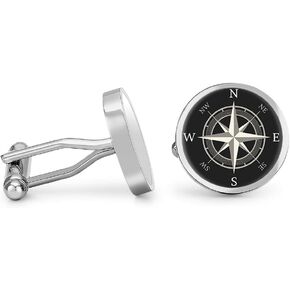 Compass Cufflinks Nautical Map Cuff Links