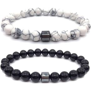 2 Pcs Smoking Cessation Bracelet Set for Men Anti Anxiety Smoking Cessation Bracelet Quit Smoking Protection Bracelet Tigers Eye Black Obsidian Bracelet Smoke Therapy Bracelet Spiritual Bracelets Stress Relief Bracelet