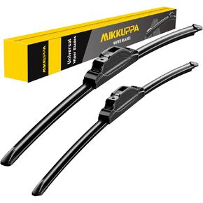 Mikkuppa 24 "+19" Windshield Wipers Blades Plades for 2014-2018 Chevrolet Impala ، 2012-2018 Chevrolet Malibu ، 2002-2012 Ford Fusion ، U/J Hook All Ass Season Wiper Blades (Pack of 2)