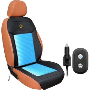 JPart Cooling car seat Cover with Massage,12-24V Cooling Car Seat Cushion for Summer,12 Fans Ventilated Ac Seat Covers for Car SUV Truck Universal Fit,Black