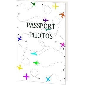100 Pcs Passport Photo Holder Folders 5.31 x 3.54 Inch with Compartment to Place Photos Safely for Customers Deliver Pictures