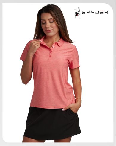 قميص Spyder Womens Golf - قمصان بولو رطبة خفيفة الوزن 4 -زر للنساء مع حماية من أشعة الشمس 30+ للرياضة in Kuwait