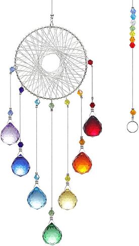 Colorful Crystals Sun Catcher Hanging Suncatchers Chandelier Lamps Light Pendant Prisms Hanging Ornament for Home Decoration in Saudi Arabia