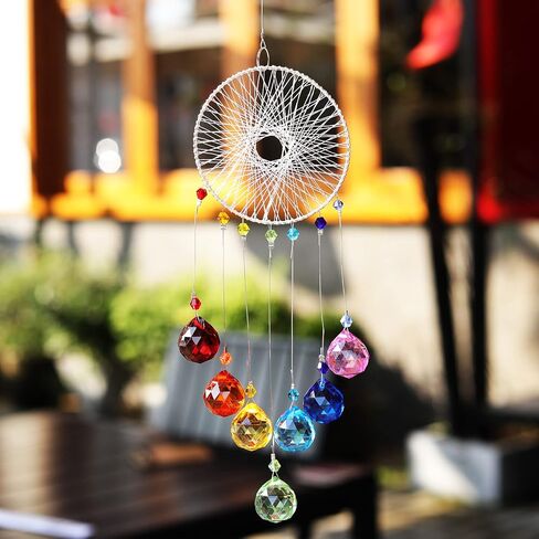 Colorful Crystals Sun Catcher Hanging Suncatchers Chandelier Lamps Light Pendant Prisms Hanging Ornament for Home Decoration in Saudi Arabia