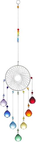 Colorful Crystals Sun Catcher Hanging Suncatchers Chandelier Lamps Light Pendant Prisms Hanging Ornament for Home Decoration in Saudi Arabia