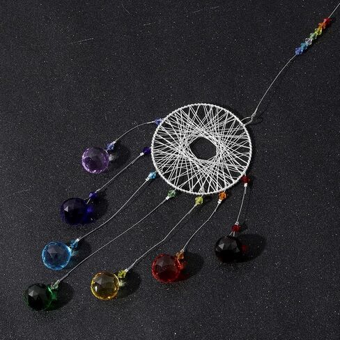 Colorful Crystals Sun Catcher Hanging Suncatchers Chandelier Lamps Light Pendant Prisms Hanging Ornament for Home Decoration in Saudi Arabia