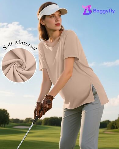 4 Pack Womens Maternity Shirts Short Sleeve Split Side Cotton Pregnancy Tops Loose Crewneck Soft Maternity Clothes in Saudi Arabia