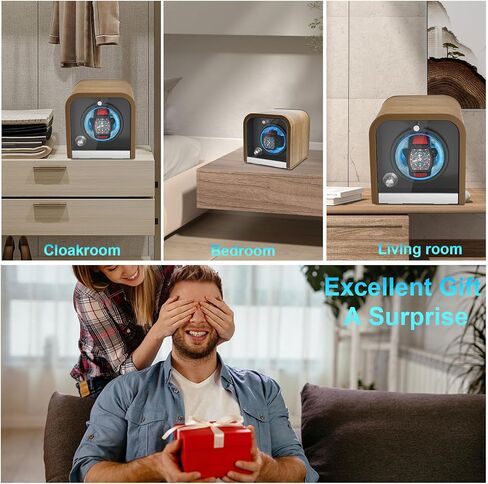 شاهد Watch Winder for Automatic Watches ، شاهد Winders 1/2/4/8 Slot لـ Rolex ، يستخدم Winder Box محركًا هادئًا للغاية ، وضع 4 دوران للدوران وضوء LED ، هدية للرجل in Kuwait