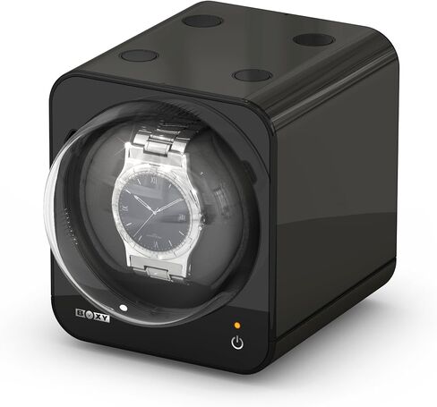 Boxy Fancy Brick Single Automatic Watch Winder with Adapter Parent in Saudi Arabia