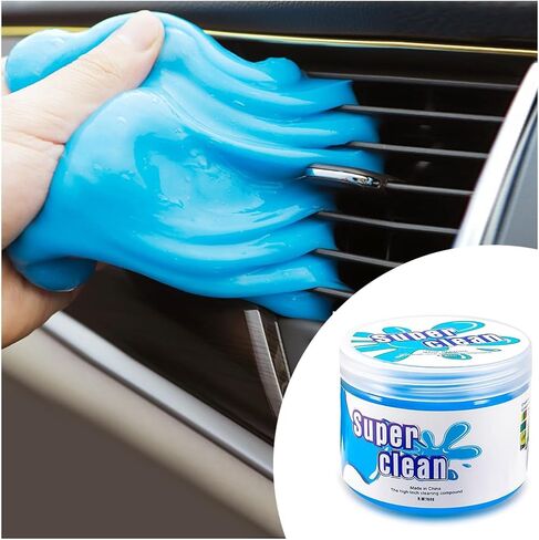 Cleaning Gel for Car, Universal Vehicle Interior Detailing Cleaning Putty Gel, Detail Cleaner Tools for Keyboard Vent PC Laptop Camera, Automotive Duster Remover Cleaner Accessories (Blue) in Kuwait