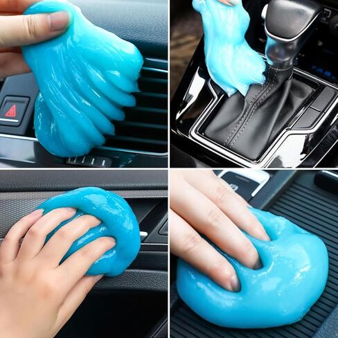 Cleaning Gel for Car, Universal Vehicle Interior Detailing Cleaning Putty Gel, Detail Cleaner Tools for Keyboard Vent PC Laptop Camera, Automotive Duster Remover Cleaner Accessories (Blue) in Kuwait