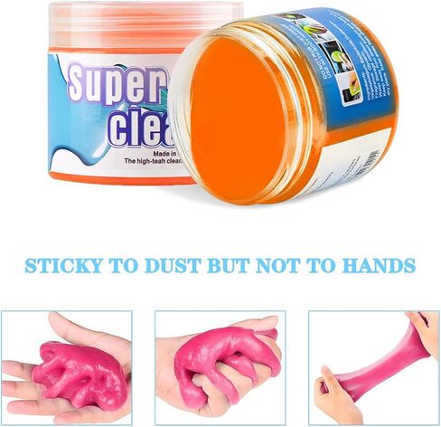 Cleaning Gel for Car, Universal Vehicle Interior Detailing Cleaning Putty Gel, Detail Cleaner Tools for Keyboard Vent PC Laptop Camera, Automotive Duster Remover Cleaner Accessories (Blue) in Saudi Arabia