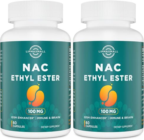 N-Acetyl Cysteine Ethyl Ester 100mg-More Absorption Than 1000mg NAC-with Glycine 600mg-Benefit Glutathione-Good for Immune System & Antioxidant for Adults,NACET(60 Capsules-2 Pack) in Saudi Arabia