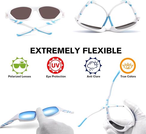 Pro Acme Kids Sunglasse for Boys Girls ، Polarized Resport Baseball Grasses Shows غير القابلة للكسر للأطفال من العمر 4-10 in Saudi Arabia