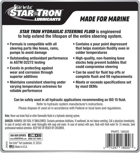النجمة Brite Star Tron Premium Synthetic Blend Hyderaulic Fluid ، ISO 15 ، الجودة البحرية in Saudi Arabia
