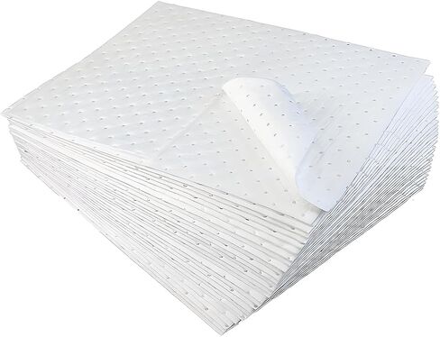 30 PCS Spill Absorbent Pads, 15" x 20" Premium Oil Absorbing Mats for Absorbing Protecting Garage Basement, White Reusable Absorbing Heavy Weight Oil-Only Absorbent Mat Pad in Saudi Arabia