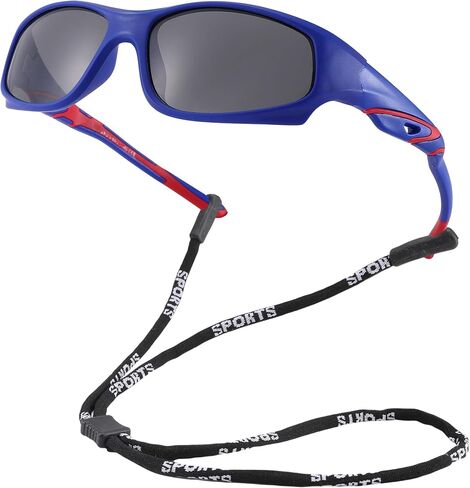 Hycredi Kids Sports Polarized Sunglasses - Unbreakable Youth Baseball Beach Sunglasses with Strap for Boys Girls Age 4-12 in Saudi Arabia
