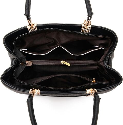 Womens Handbag Leather Tote Bag Singgle Shoulder Bag Pockets Purses Commuter Bag Tote bag Crossbody Bag with Zippers in Saudi Arabia
