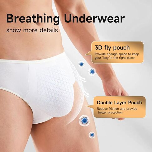 7/14 Pack Mens-Disposable-Underwear, Breathable Briefs Portable for Travel-Ready Gym Essentials in Saudi Arabia