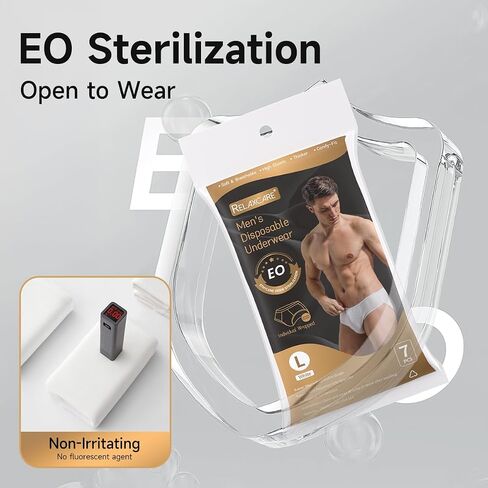 7/14 Pack Mens-Disposable-Underwear, Breathable Briefs Portable for Travel-Ready Gym Essentials in Saudi Arabia