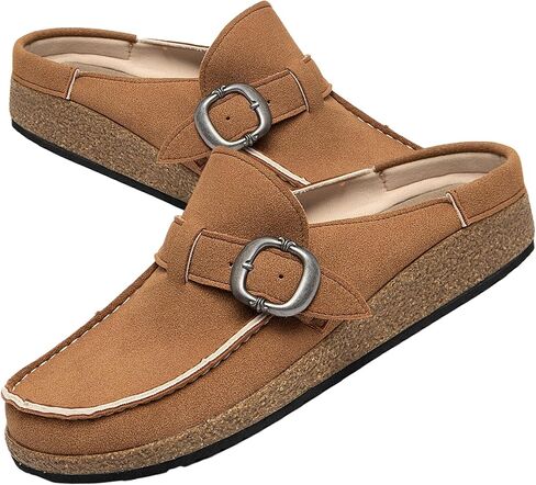 Casual Women's Mules & Clogs Slip-On Memory Foam Cloud Mules for Womens Mens with Non-Slip Sole Indoor/Outdoor Comfort Supportive Cork Sole Mules for Women 2025 in Kuwait